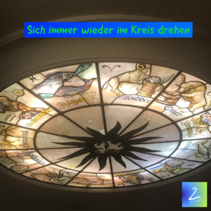 Sich immer wieder im Kreis drehen