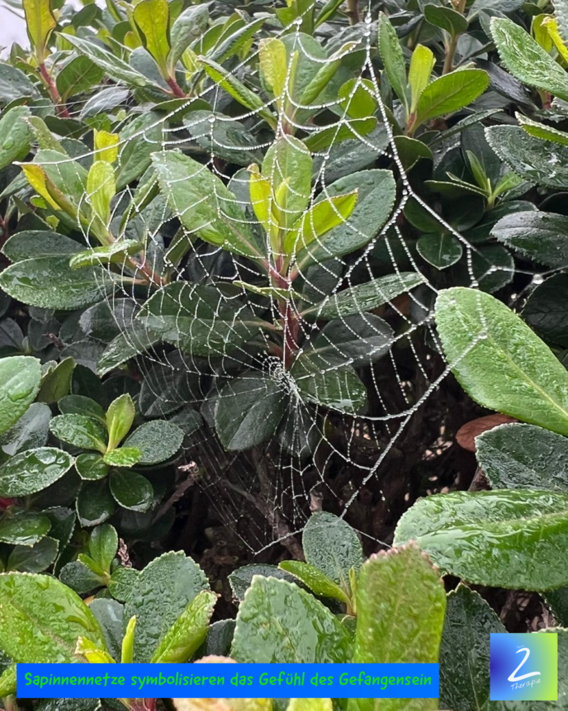 Spinnennetze symbolisieren das Gefühl des Gefangenseins