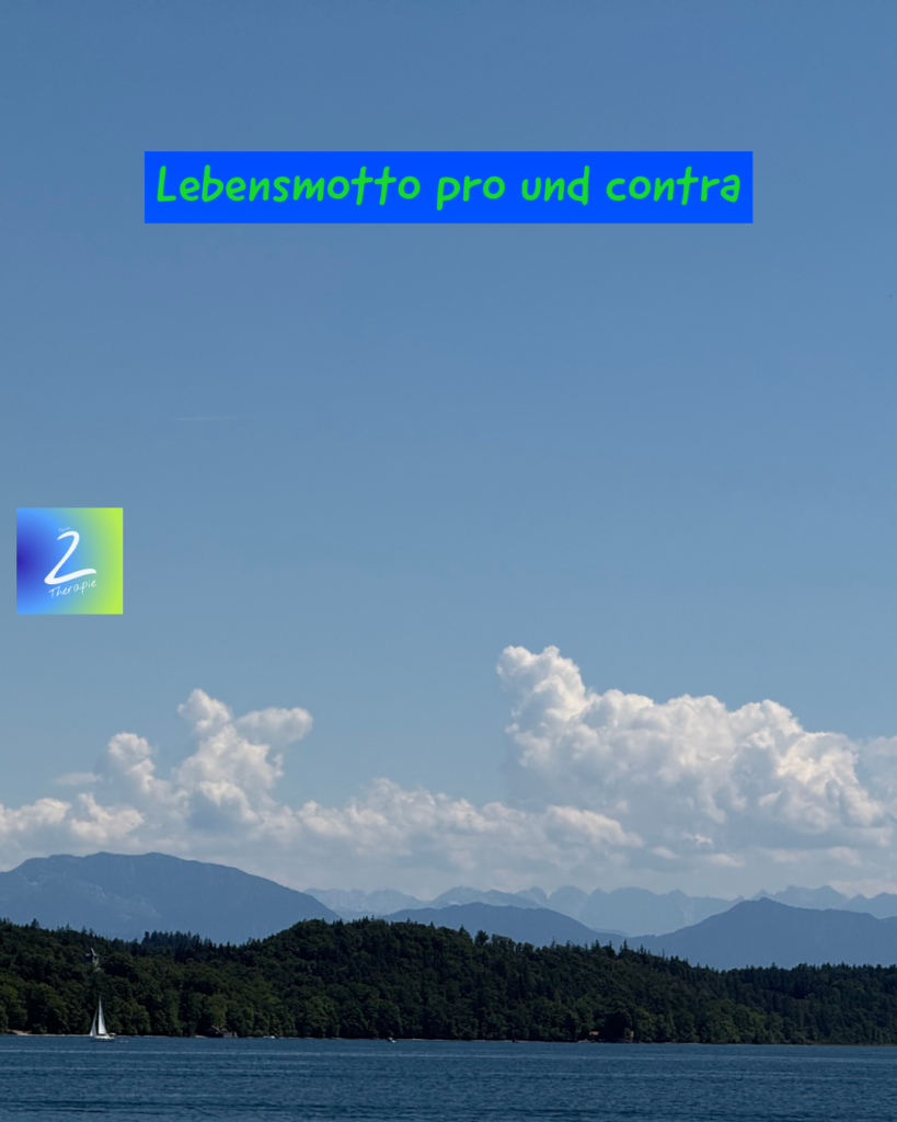 Lebensmotto pro und contra 